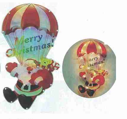 LED雷射片造型燈--降落傘聖誕老公公