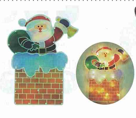 LED雷射片造型燈--煙窗聖誕老公公