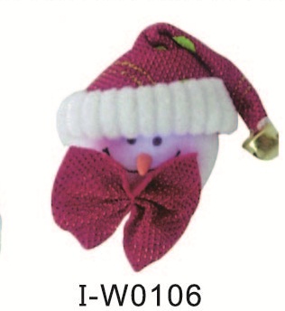 雪人+燈胸針I-W0106