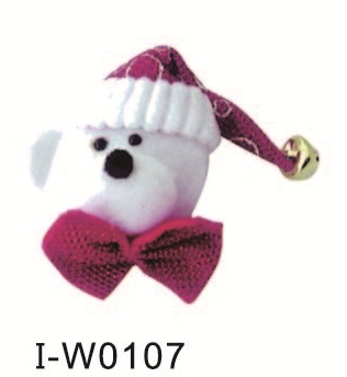 熊+燈胸針I-W0107