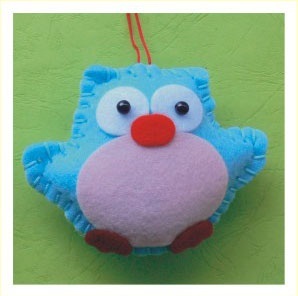 藍貓頭鷹洞香包