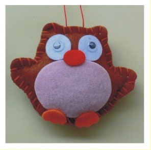 棕貓頭鷹洞香包