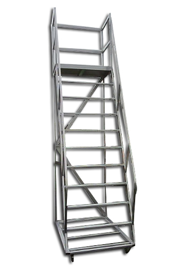 10階移動式作業梯-護欄固定式