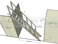 14尺扶手斜單梯