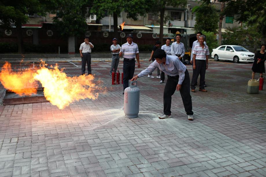 台電員工消防演練