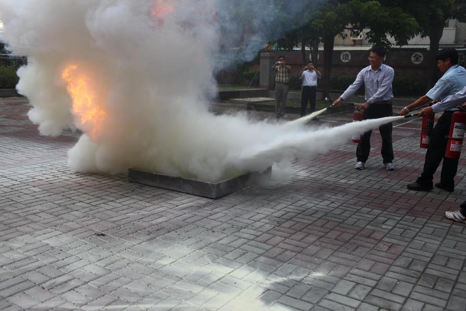 台電員工消防演練