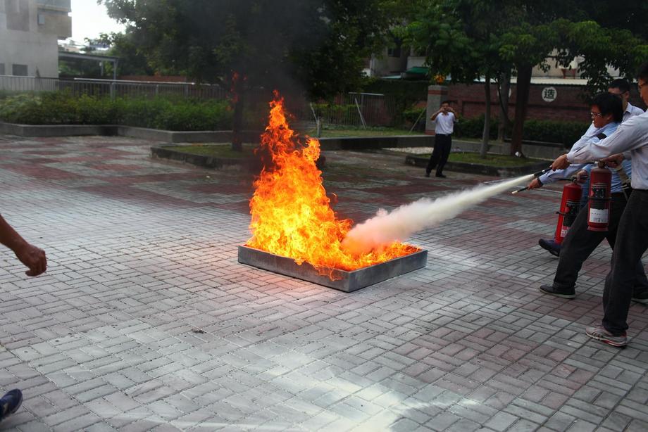 台電員工消防演練