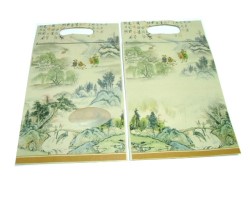 中國山水牛皮-手提站立夾鏈袋