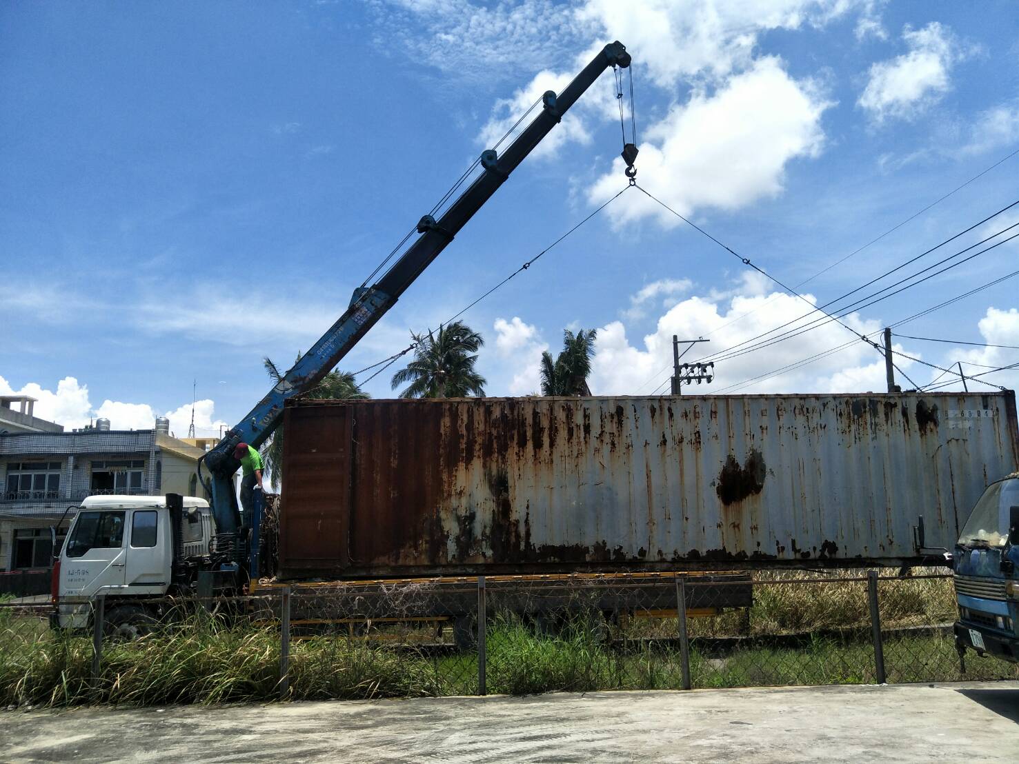 貨櫃屋吊掛移動作業