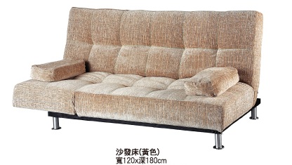 沙發床-黃色(寬120x深180cm)