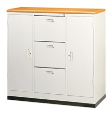 4尺三抽二門隔間櫃TC-a1019