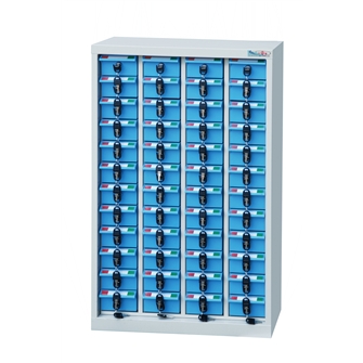 四十八屜藍色抽手機櫃