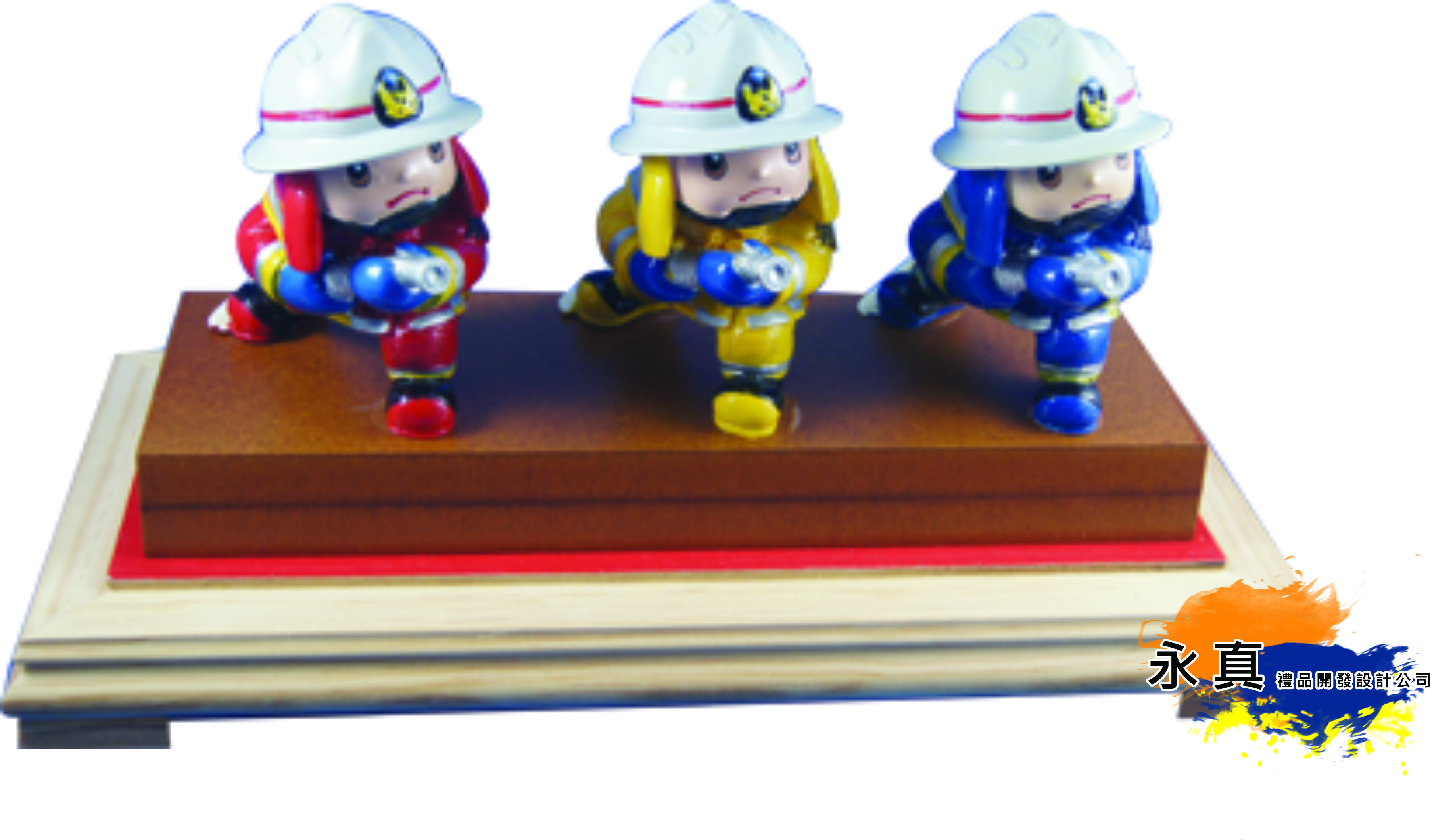 三入消防公仔含木框