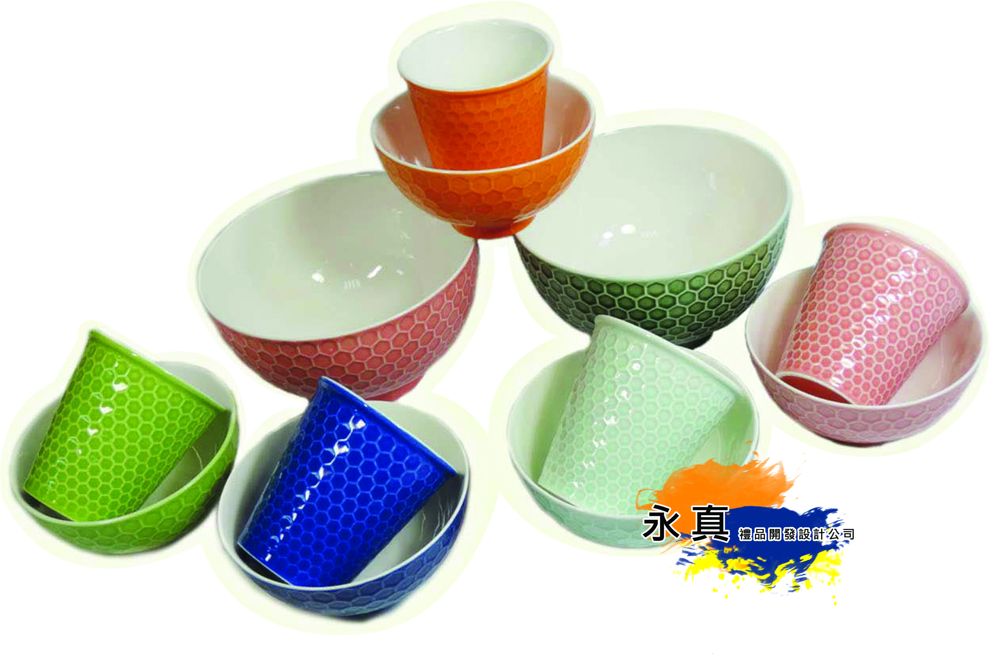 013-DCB-120(蜂巢淨瓷12件式杯碗組)