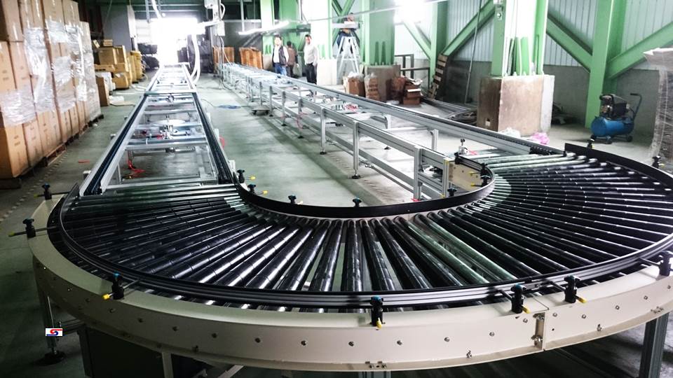 自流式+180度滾筒輸送機