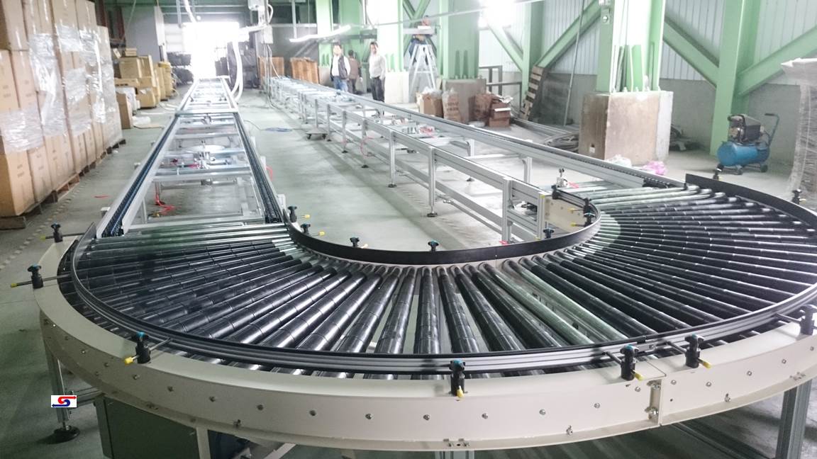 自流式+180度滾筒輸送機