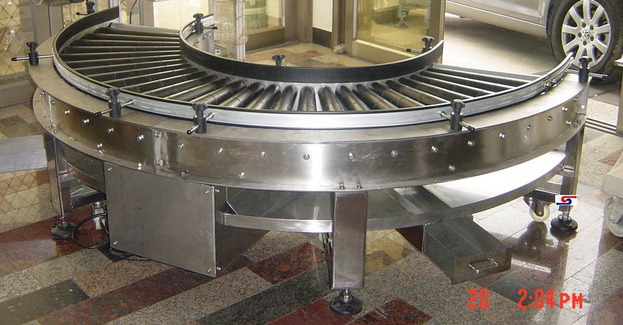 180度轉彎滾筒式輸送機