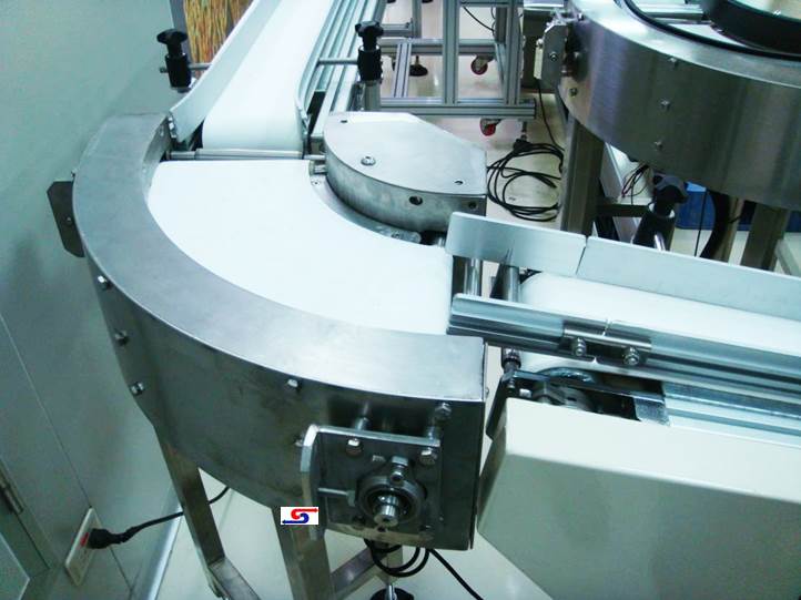 90度轉彎+直型皮帶輸送