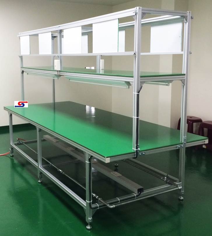 作業工作桌附燈架-4