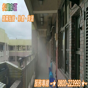 校園廊區噴霧殺菌、除塵、降溫