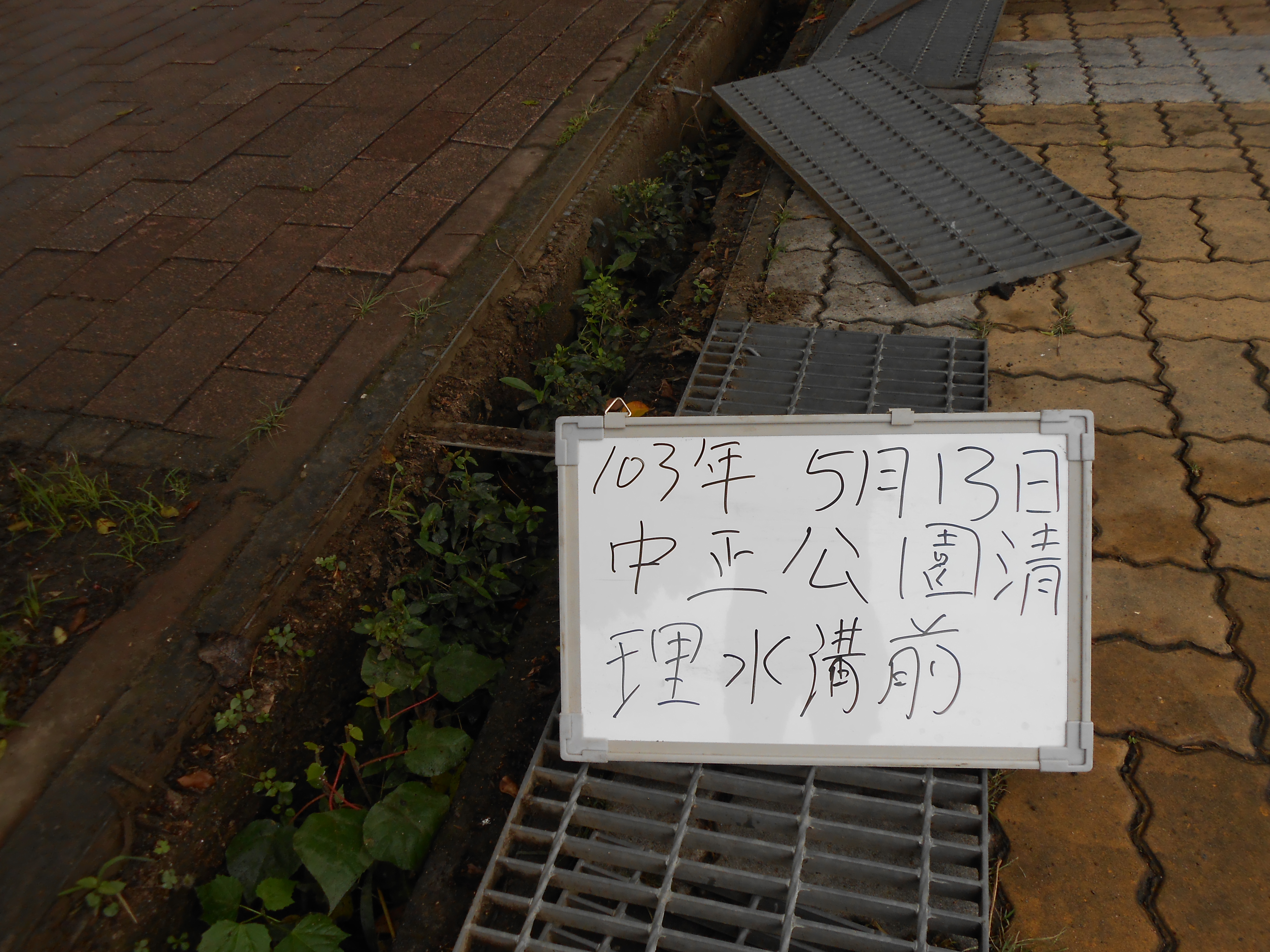 中正公園清洗水溝