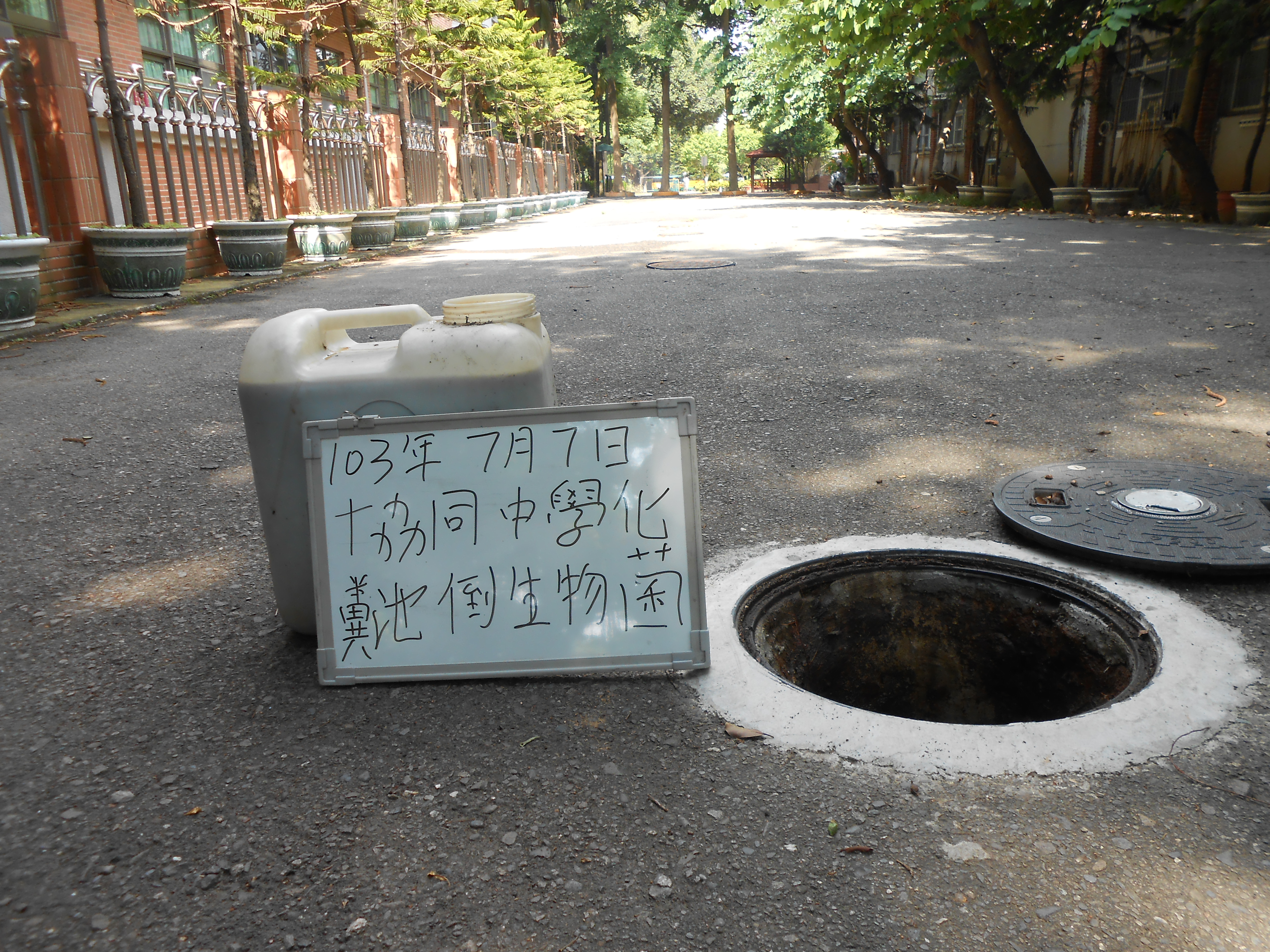 協同中學化糞池倒生物菌