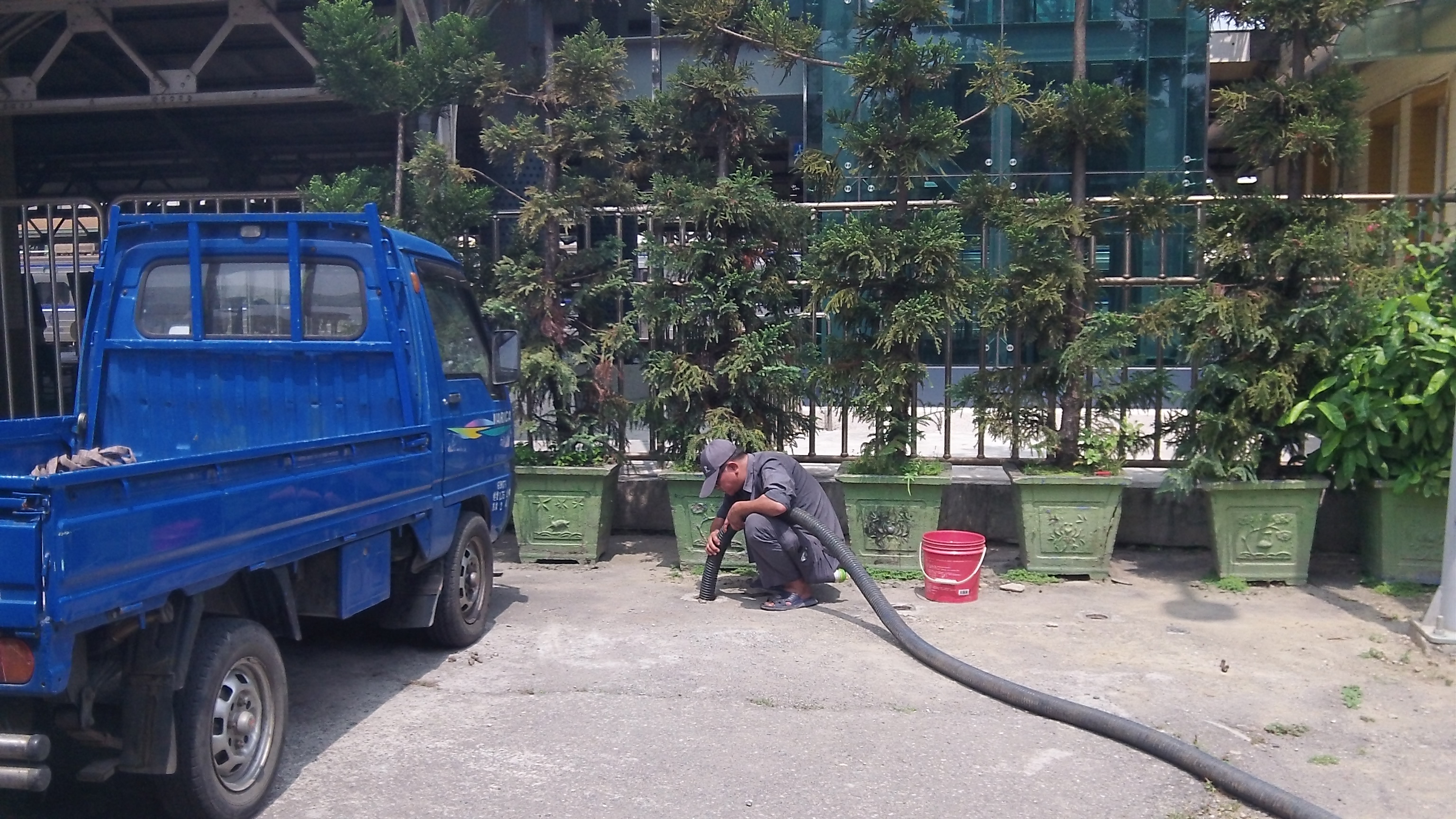 嘉義車站抽化糞池