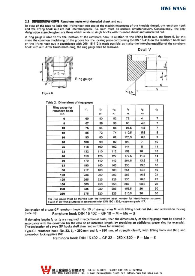 C4-52.雙鉤附螺紋柄和螺帽