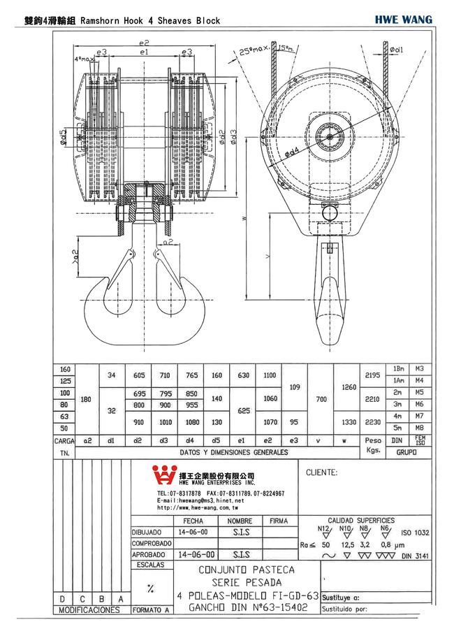 C4-89.雙鉤4滑輪組