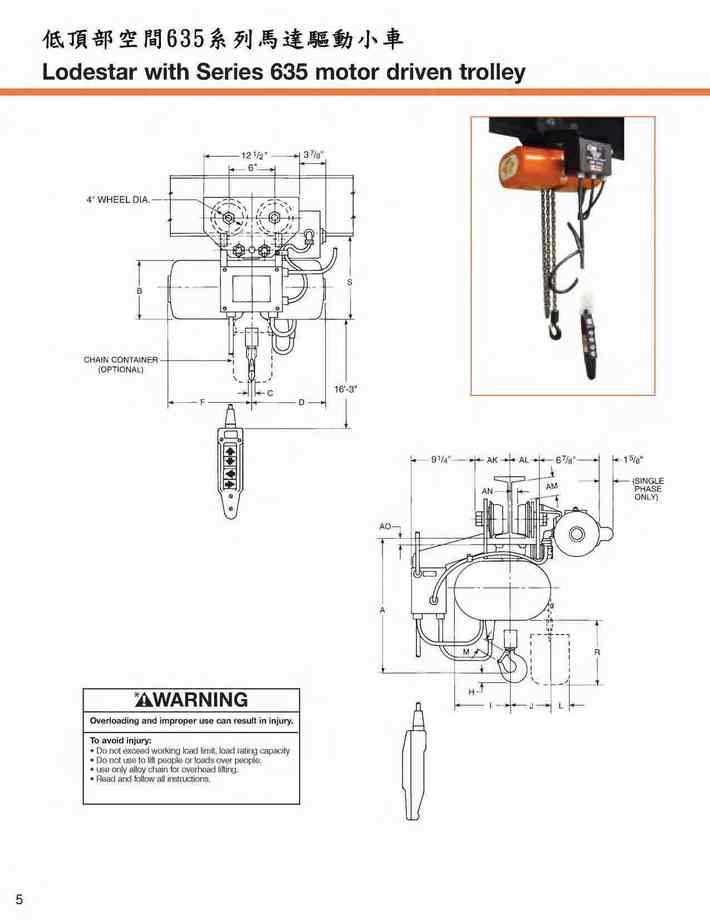 7.低頂部空間635系列馬達驅動小車