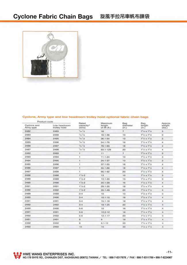 11.旋風手拉吊車帆布鍊袋
