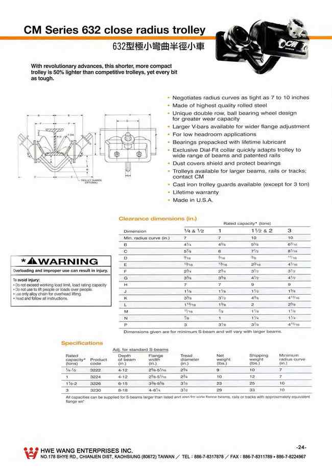 24.632型極小彎曲半徑小車