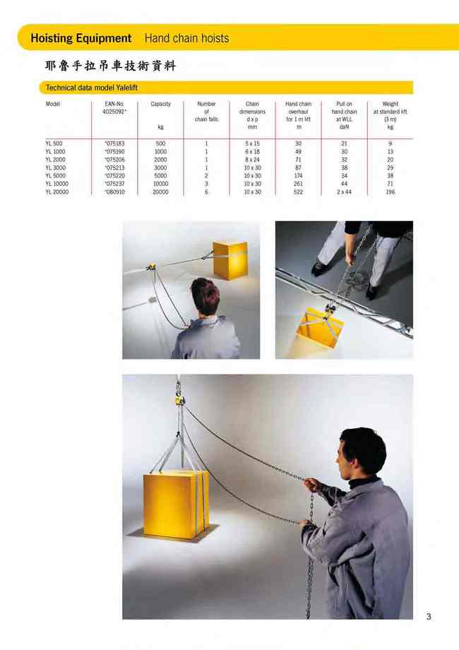 3.耶魯手拉吊車技術資料
