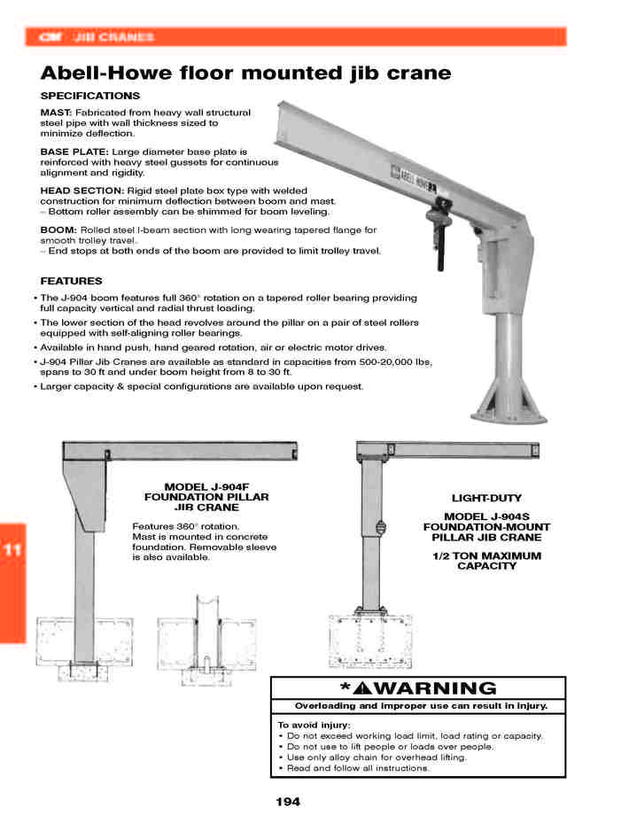 3.獨立式旋臂吊車