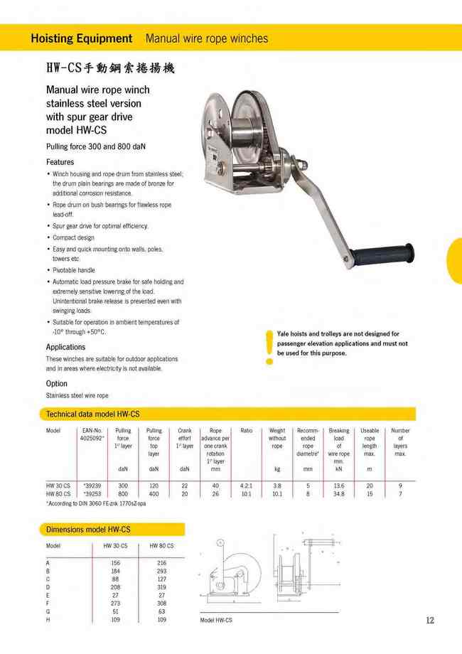 4-12.HW-CS手動鋼索捲揚機