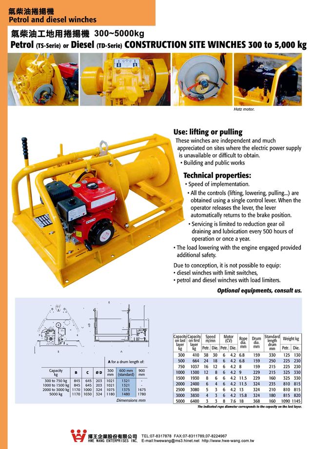 6-32.氣柴油工地用捲揚機