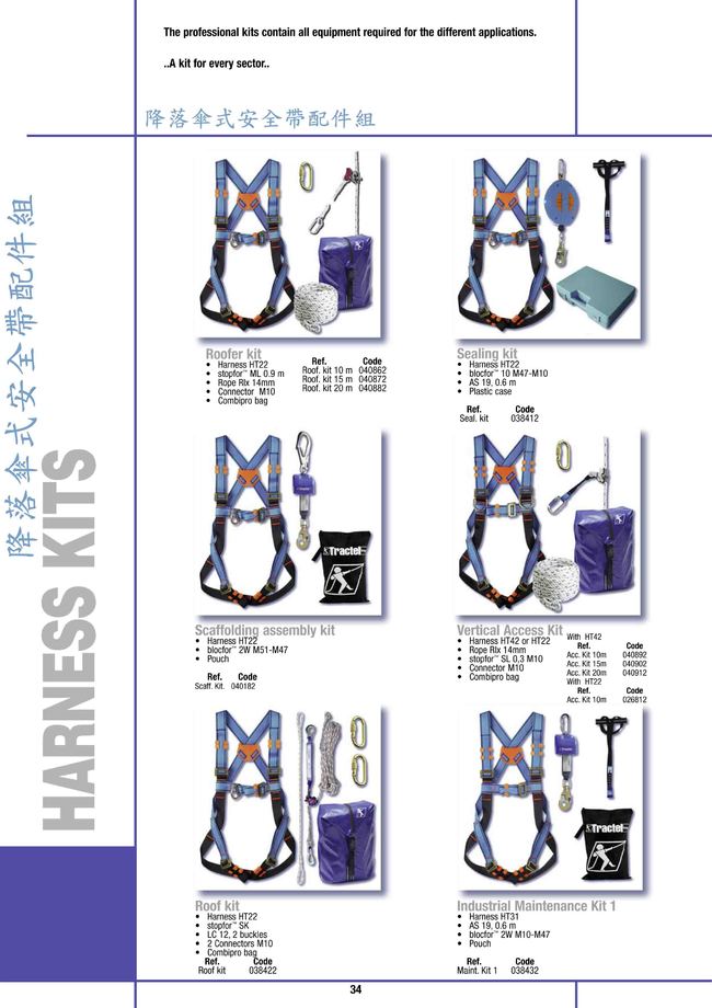 7-34.降落傘式安全帶配件組