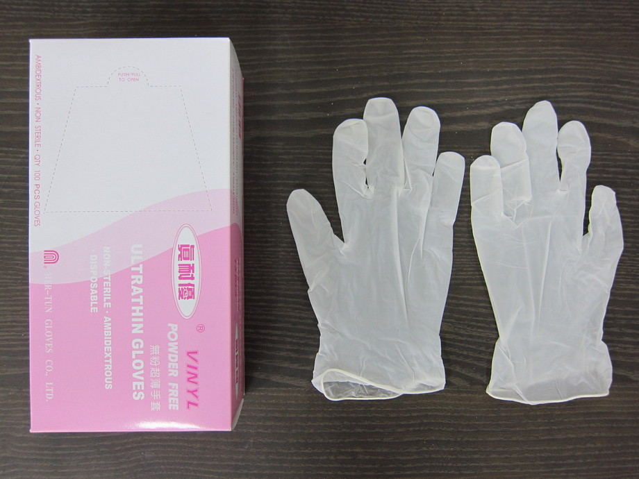 PVC無粉檢驗手套(真耐優)台製加厚款