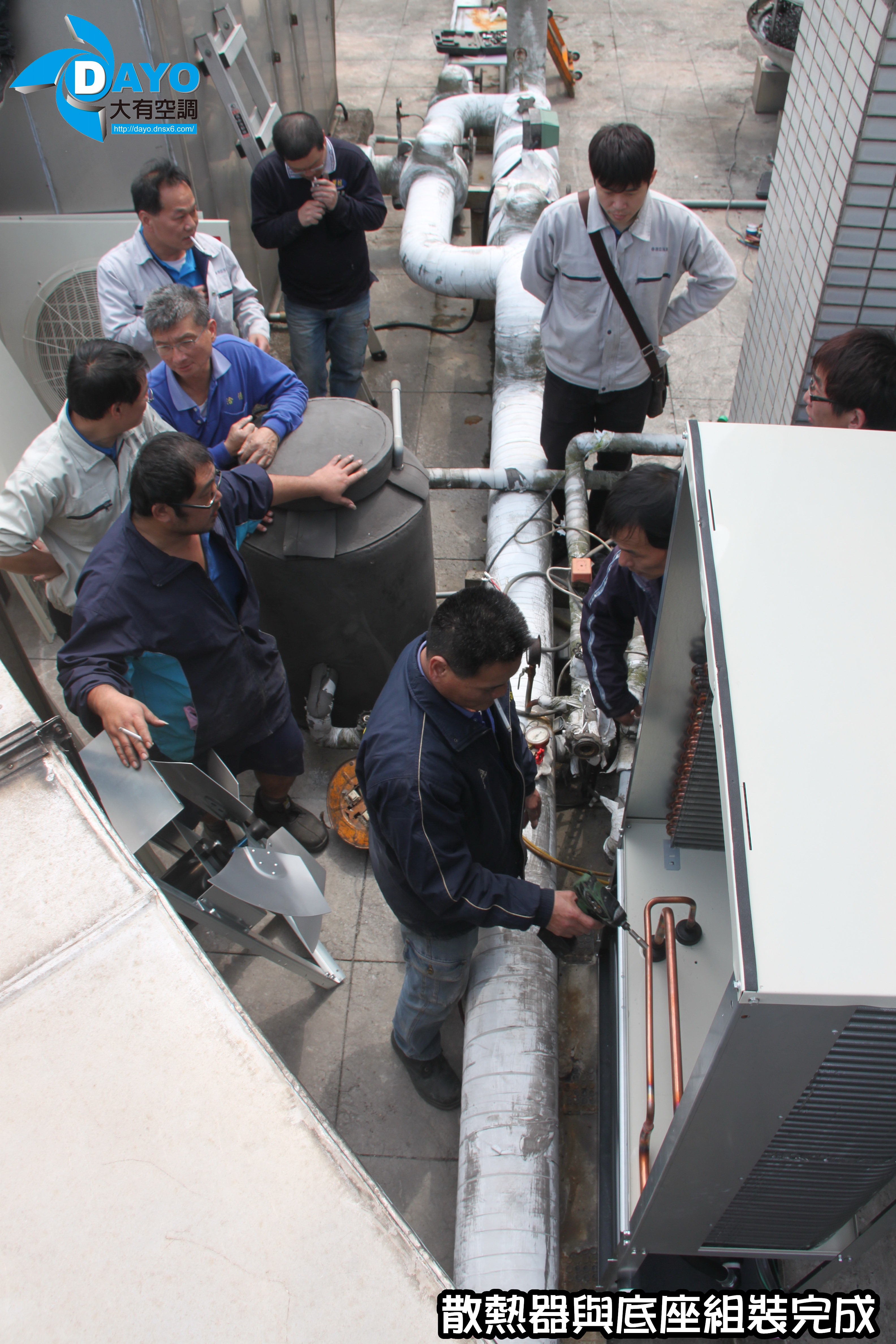 新北市三重大樓更換氣冷式冰水機