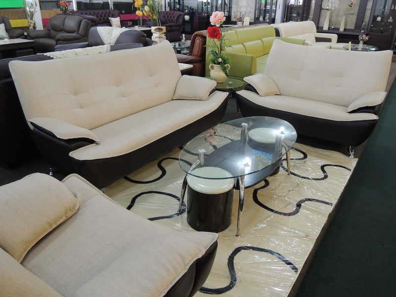 雙色金牛角乳膠皮沙發