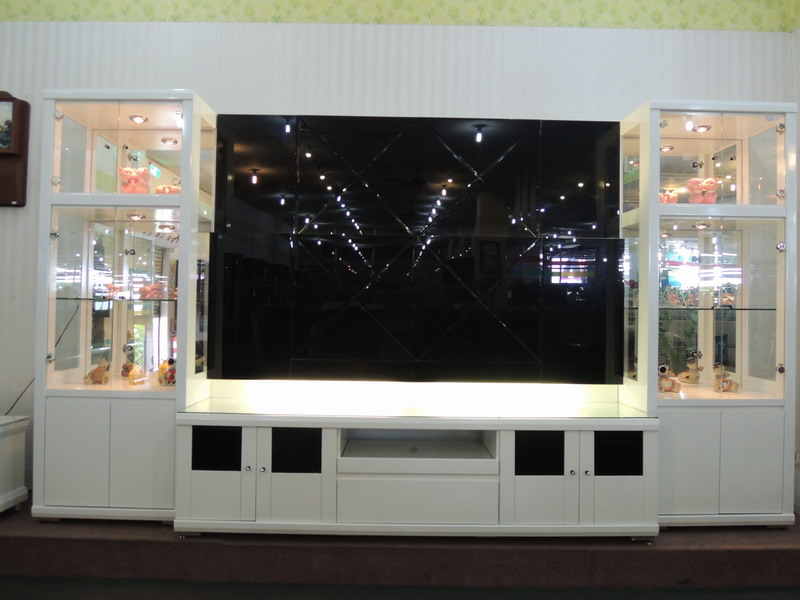 鋼琴烤漆組牆式TV櫃