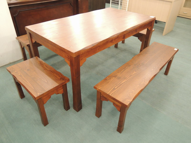 實木餐桌/休閒椅組