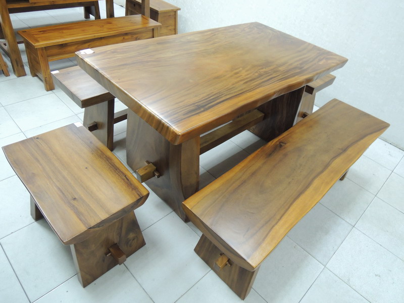 實木餐桌/休閒椅組