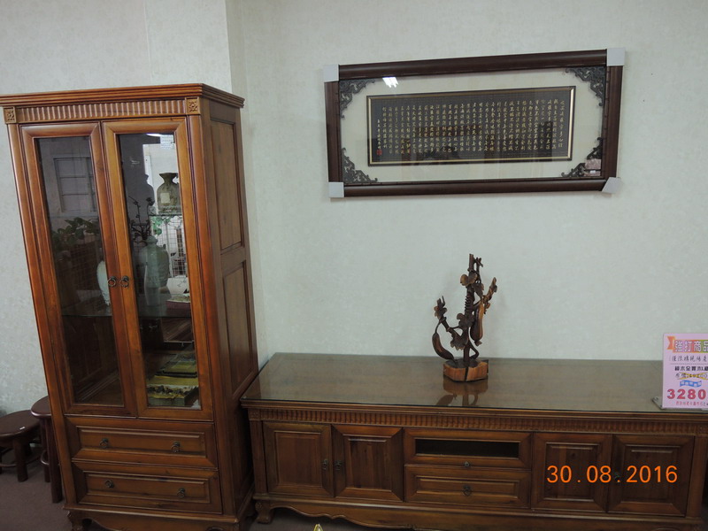 樟木全實木L型櫃