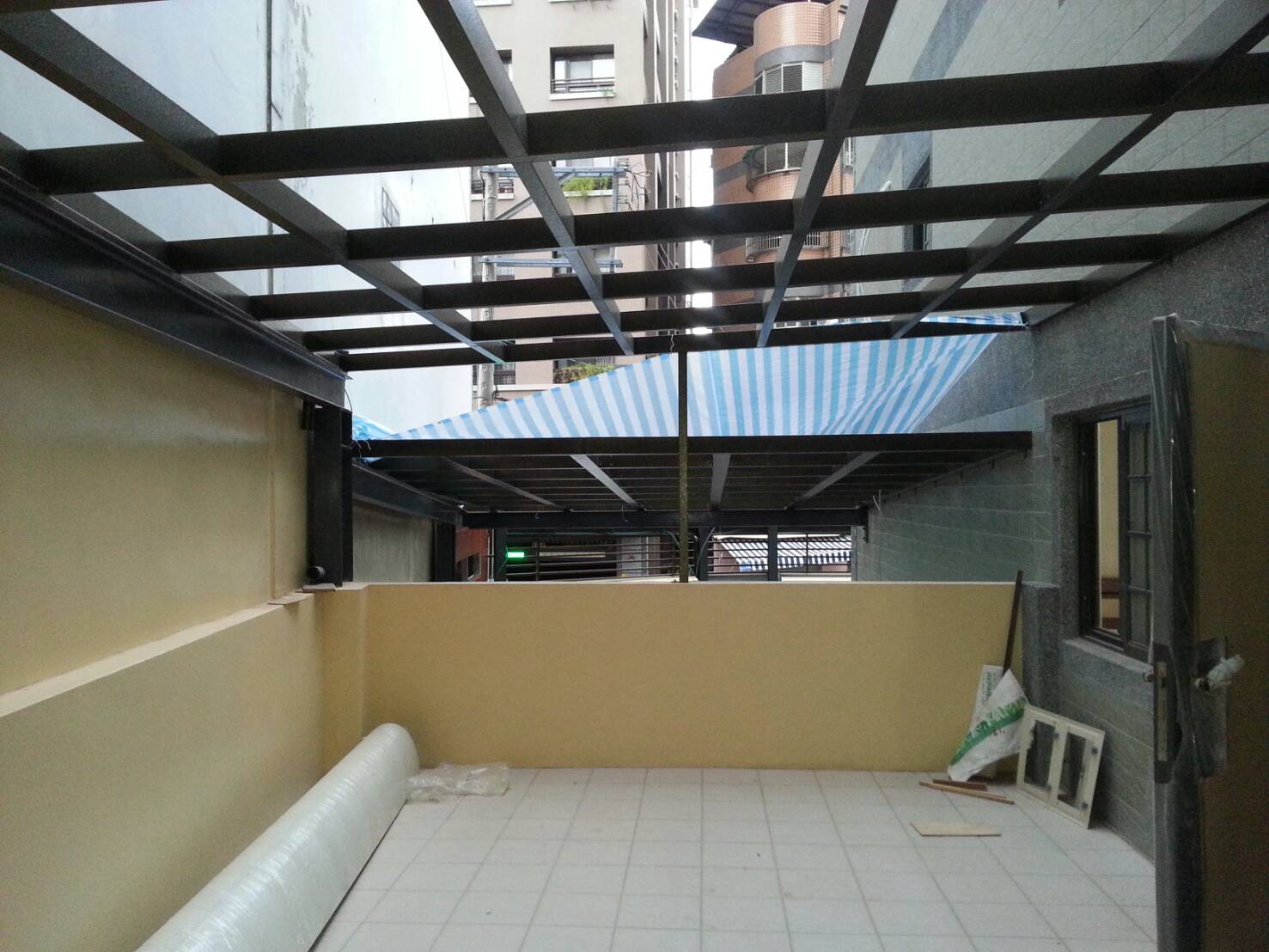 不鏽鋼烤漆採光罩安裝