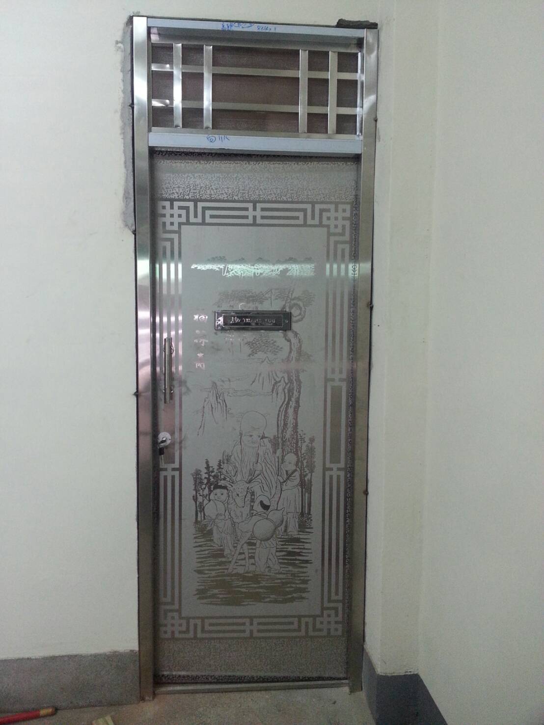 不鏽鋼安全門，開天窗，信箱口，安裝2