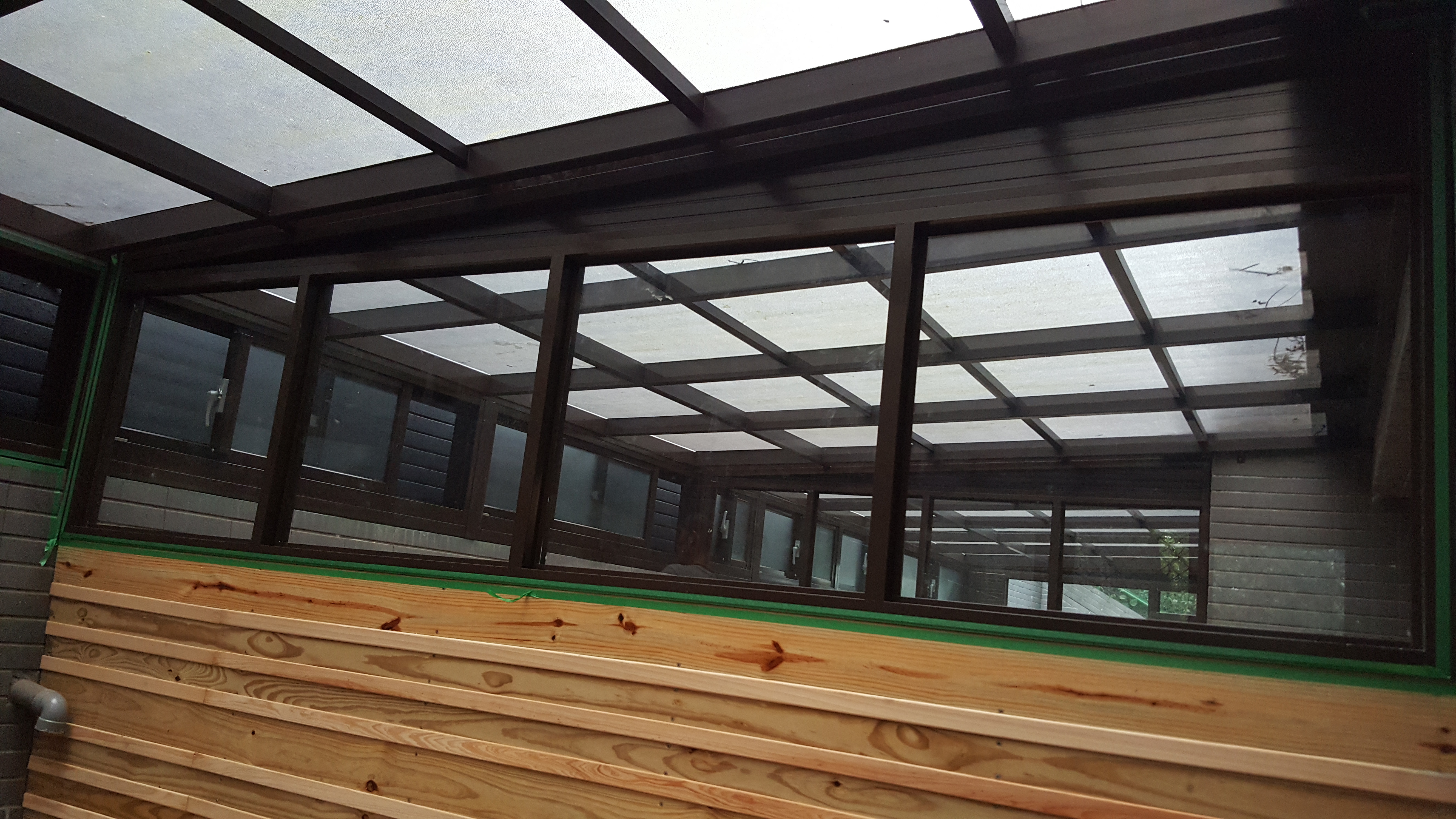 新北市新莊玻璃不鏽鋼採光罩施工