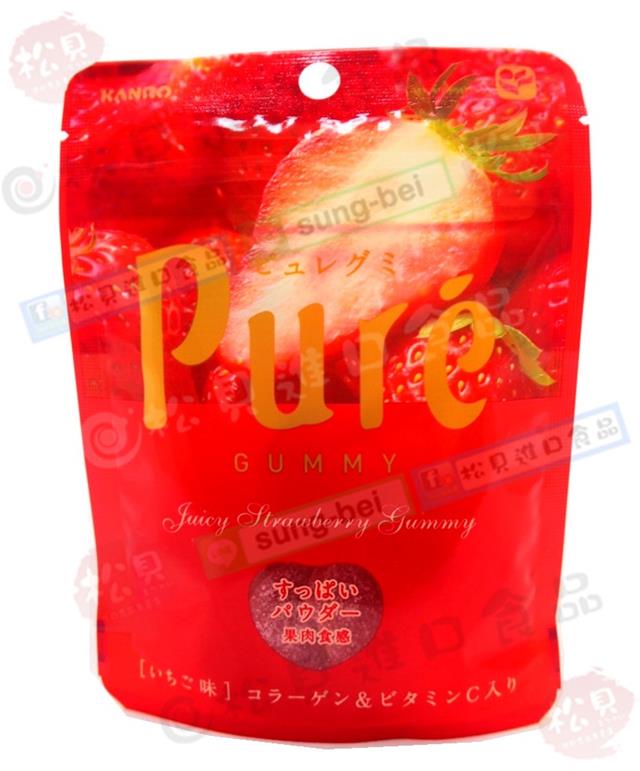 甘樂Pure幸福草莓軟糖45g【4901351077764】