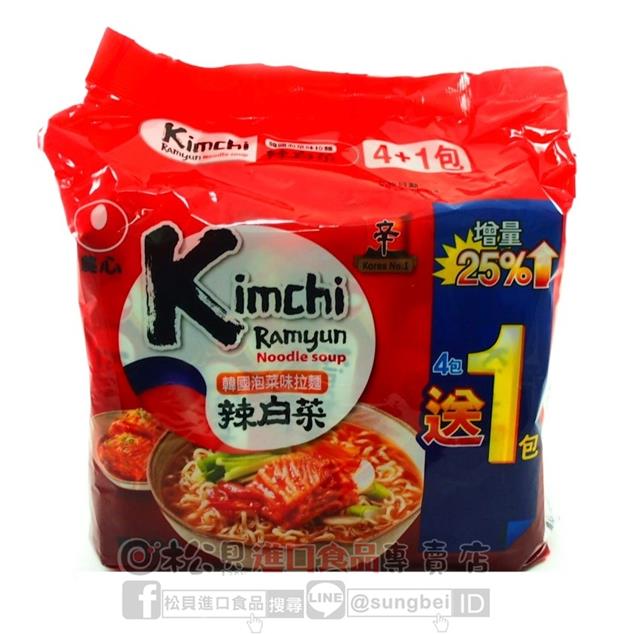 農心韓國泡菜拉麵4入480g【031146157853】
