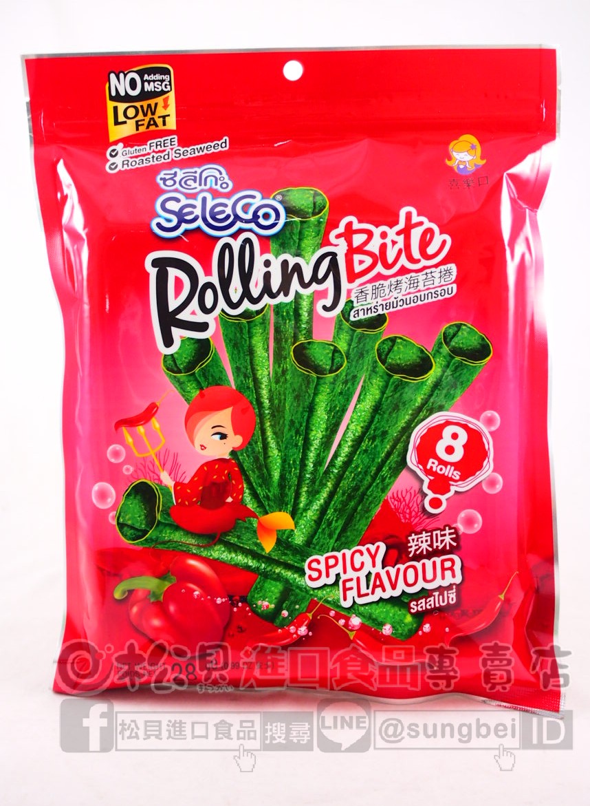 喜樂香脆烤海苔捲(辣味)28g【8852116808184】